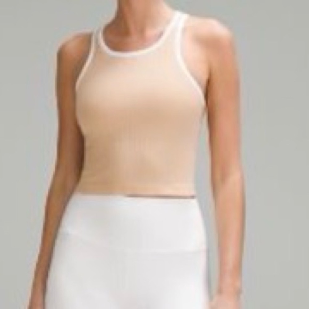 Lululemon Ebb to Street Cropped Razorback Tank Top -Size 8